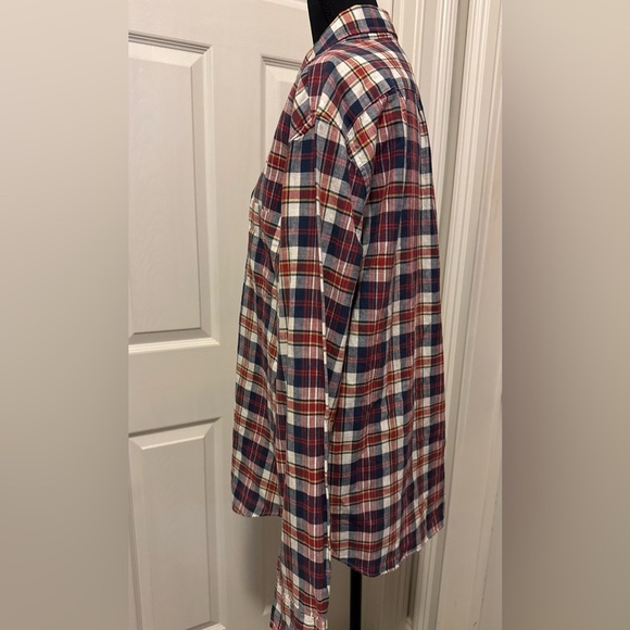 J. Crew Red and Blue Casual Button Down Shirt - Picture 3 of 8